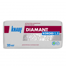 KNAUF DIAMANT KOROED 1,5 / КНАУФ ДИАМАНТ КОРОЕД 1,5 штукатурка цементная декоративная для наружных внутренних работ белый (25кг)