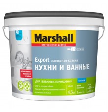 MARSHALL / МАРШАЛЛ ДЛЯ КУХНИ И ВАННОЙ краска влагостойкая интерьерная, база BW 4,5л
