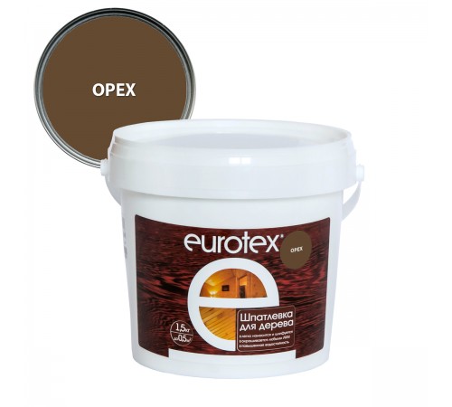 EUROTEX / ЕВРОТЕКС шпатлевка для дерева, для наружных и внутренних работ, акрил, орех (1,5кг) EUROTEX / ЕВРОТЕКС шпатлевка для дерева, для наружных и внутренних работ, акрил, орех (1,5кг)