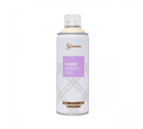 SIANA PROVENCE / СИАНА ПРОВАНС эмаль для декора акриловая аэрозольная сатиновая слоновая кость 520мл SIANA PROVENCE / СИАНА ПРОВАНС эмаль для декора акриловая аэрозольная сатиновая слоновая кость 520мл