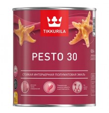 TIKKURILA EURO PESTO 30 эмаль алкидная для вн работ, п мат, баз А (0,9л)