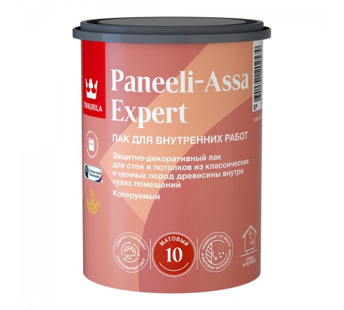 Tikkurila Paneeli Assa Expert EP лак для стен и потолков, акриловый, матовый (0,9л) Tikkurila Paneeli Assa Expert EP лак для стен и потолков, акриловый, матовый (0,9л)