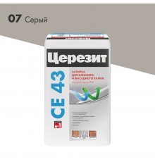 ЦЕРЕЗИТ CE 43 SUPER STRONG затирка для широких швов до 40 мм, 07 серый (25кг)