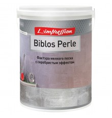 LIMPRESSION BIBLOS PERLE покрытие декоративное с эффектом мелкого серебристого песка (2,5л)