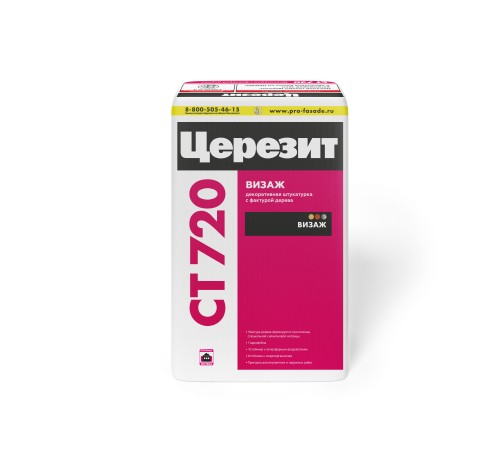 ЦЕРЕЗИТ CT 720 ВИЗАЖ штукатурка декоративная для создания фактуры дерева (25кг)