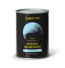 CERTA / ЦЕРТА краска 3 в 1 по металлу и ржавчине матовая графит темный 4кг