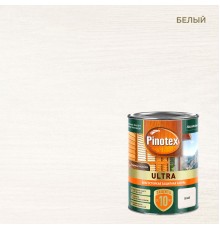 PINOTEX ULTRA / ПИНОТЕКС УЛЬТРА лазурь защитная влагостойкая для защиты древесины до 10 лет белый 0,9л new