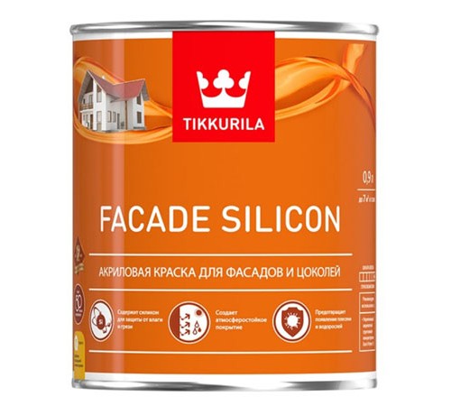 TIKKURILA FACADE SILICON / ТИККУРИЛА ФАСАД СИЛИКОН краска акриловая для фасадов база A 0,9 л TIKKURILA FACADE SILICON / ТИККУРИЛА ФАСАД СИЛИКОН краска акриловая для фасадов база A 0,9 л