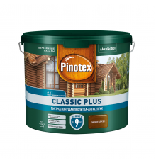 PINOTEX CLASSIC PLUS / ПИНОТЕКС КЛАССИК ПЛЮС пропитка-антисептик, быстросохнущая 3 в 1, тиковое дерево 2,5л