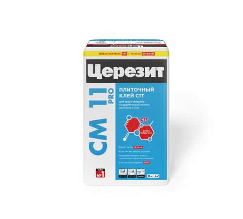 ЦЕРЕЗИТ CM 11 PRO клей для керамической плитки для пола и стен внутри и снаружи помещения (25кг) ЦЕРЕЗИТ CM 11 PRO клей для керамической плитки для пола и стен внутри и снаружи помещения (25кг)