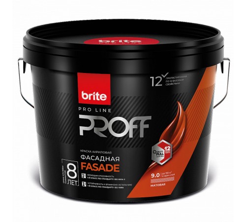 BRITE PROFESSIONAL / БРАЙТ ПРОФЕССИОНАЛ краска фасадная, база С (9л)