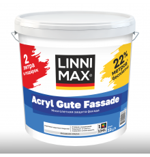 LINNIMAX ACRYL GUTE FASSADE / ЛИННИМАКС АКРИЛ ГУТЕ ФАССАДЕ краска фасадная для минеральных поверхностей для внутренних и наружных работ, база 1, 11л (ПРОМО)