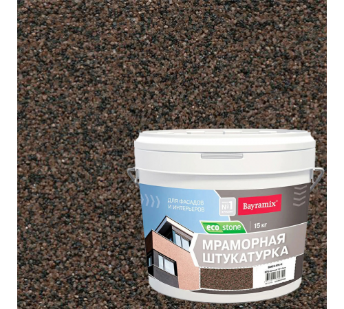 BAYRAMIX ECOSTONE / БАЙРАМИКС ЭКОСТОН штукатурка мраморная под натур. камень, фракция К, цвет 972 15кг BAYRAMIX ECOSTONE / БАЙРАМИКС ЭКОСТОН штукатурка мраморная под натур. камень, фракция К, цвет 972 15кг