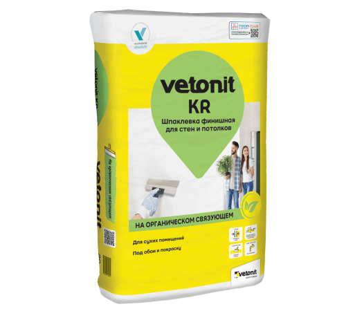 WEBER VETONIT KR шпаклевка финишная, органическая для сухих помещений, белая (20кг) Россия WEBER VETONIT KR шпаклевка финишная, органическая для сухих помещений, белая (20кг) Россия
