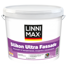 LINNIMAX SILIKON ULTRA FASSADE / ЛИННИМАКС СИЛИКОН УЛЬТРА ФАССАД краска фасадная водно-дисперсионная акриловая для минеральных поверхностей матовая база 3 (8,46л)