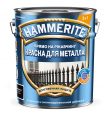 HAMMERITE / ХАММЕРАЙТ краска для металла с молотковым эффектом прямо на ржавчину RAL9005 черный 5л