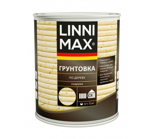 LINNIMAX / ЛИННИМАКС грунтовка-антисептик для древесины органоразбавляемая для наружных работ прозрачный 2,5 л LINNIMAX / ЛИННИМАКС грунтовка-антисептик для древесины органоразбавляемая для наружных работ прозрачный 2,5 л