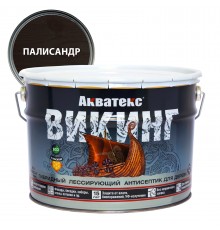 Акватекс Викинг антисептик для дерева гибридный, лессирующий, полуматовый, палисандр (9л) new
